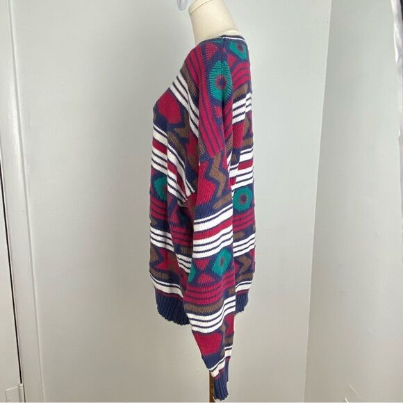Vintage Artsy‎ Tribal Funky Dad Sweater Heritage Cabincore GrandpaCore - Picture 3 of 8